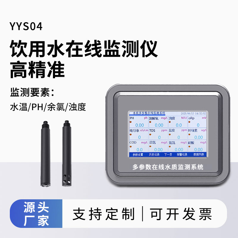 飲用水水質(zhì)監(jiān)測參數(shù)(水溫、ph、余氯、濁度)